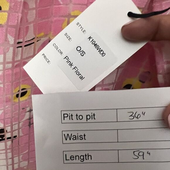 Unique Vintage Floral Chiffon Caftan Dress - Picture 8 of 8